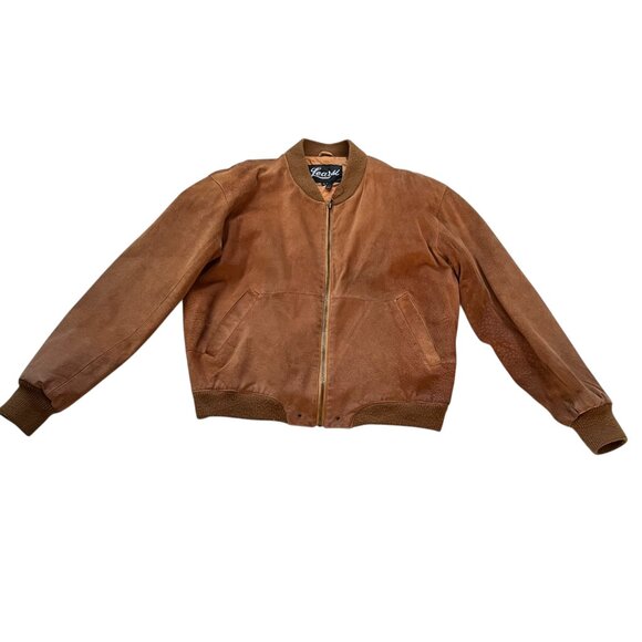 Vintage leather bomber jacket - Picture 1 of 15